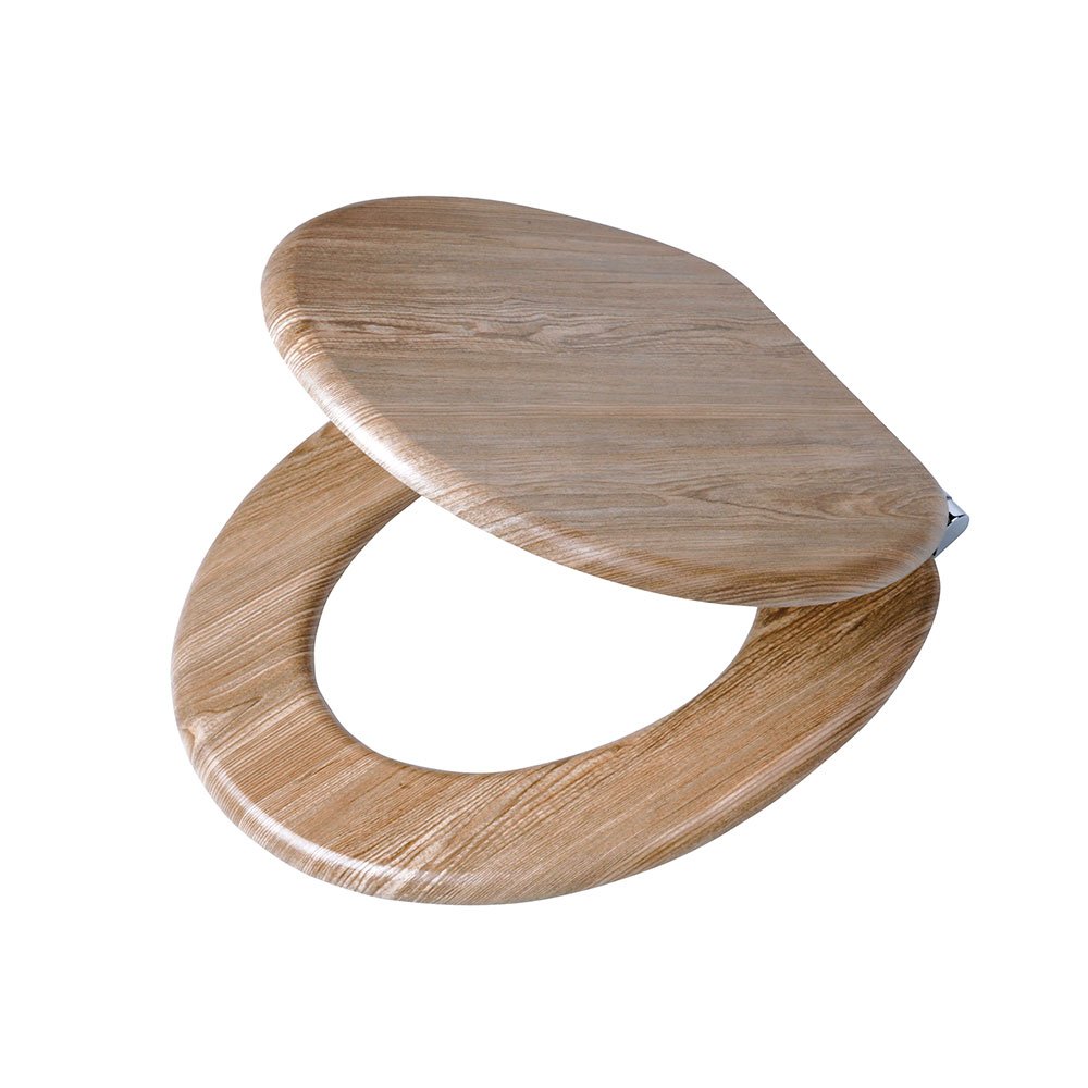 4008912520087-1 Tiger Scaffold Wood Look Καπάκι Λεκάνης MDF Oak 252022546 - Image 1