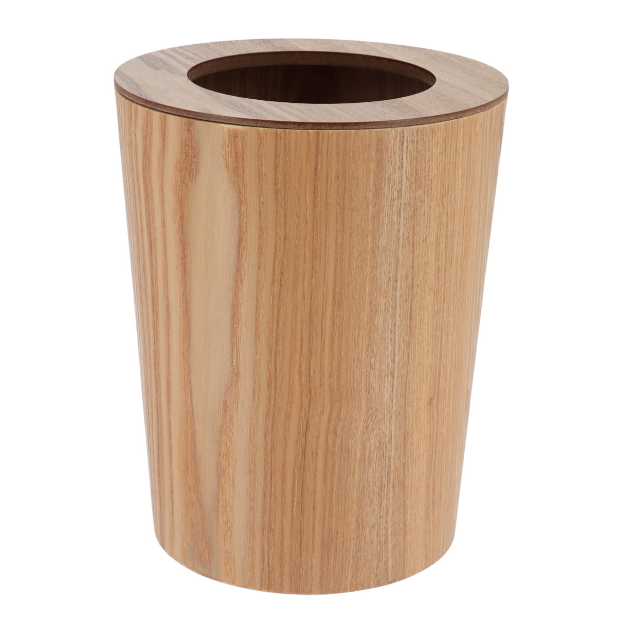 6553104 Κάδος δρύινος 9 λίτρα φυσικό ξύλο 22,50χ28,50 cm Eurocasa - Image 1