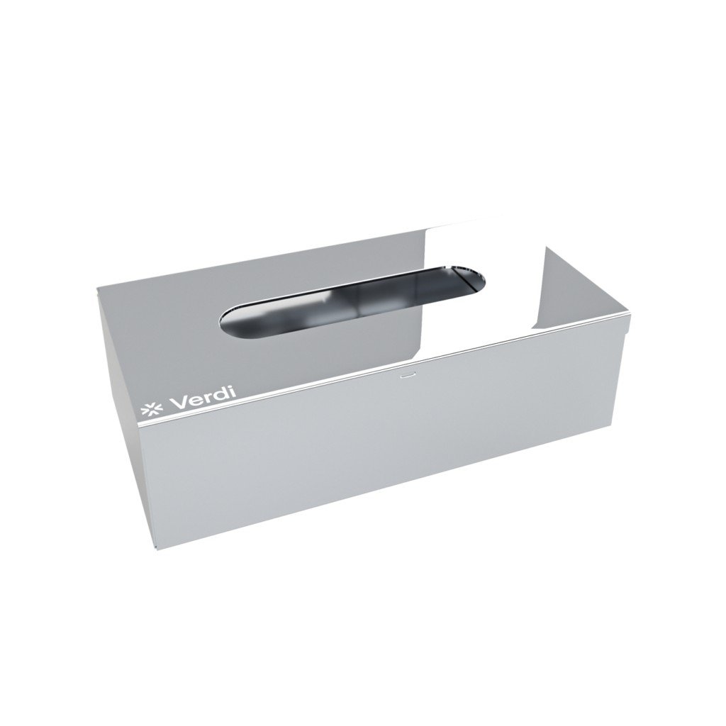 Tissue_box_L_chrome-1024x1024 504.08.88 ΘΗΚΗ ΓΙΑ ΧΑΡΤΟΜΑΝΤΙΛΑ 255x135x85 Chrome - by Verdi - Image 1