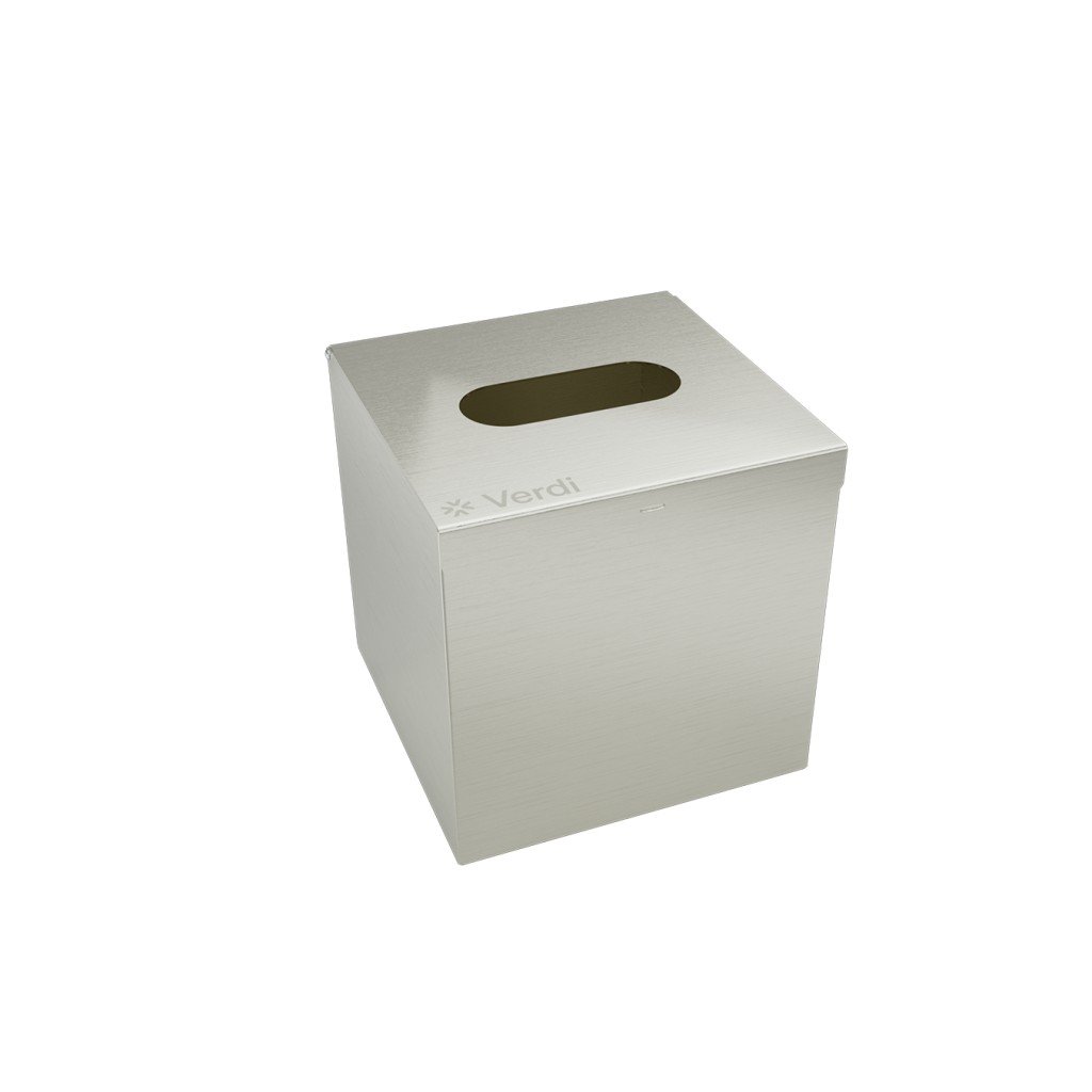 Tissue_box_M_nickel-mt-1024x1024 504.18.78 ΤΕΤΡΑΓΩΝΗ ΘΗΚΗ ΓΙΑ ΧΑΡΤΟΜΑΝΤΙΛΑ 132x135x132 Nickel Mat - Image 1