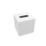 504.18.01 ΤΕΤΡΑΓΩΝΗ ΘΗΚΗ ΓΙΑ ΧΑΡΤΟΜΑΝΤΙΛΑ 132x135x132 White Mat