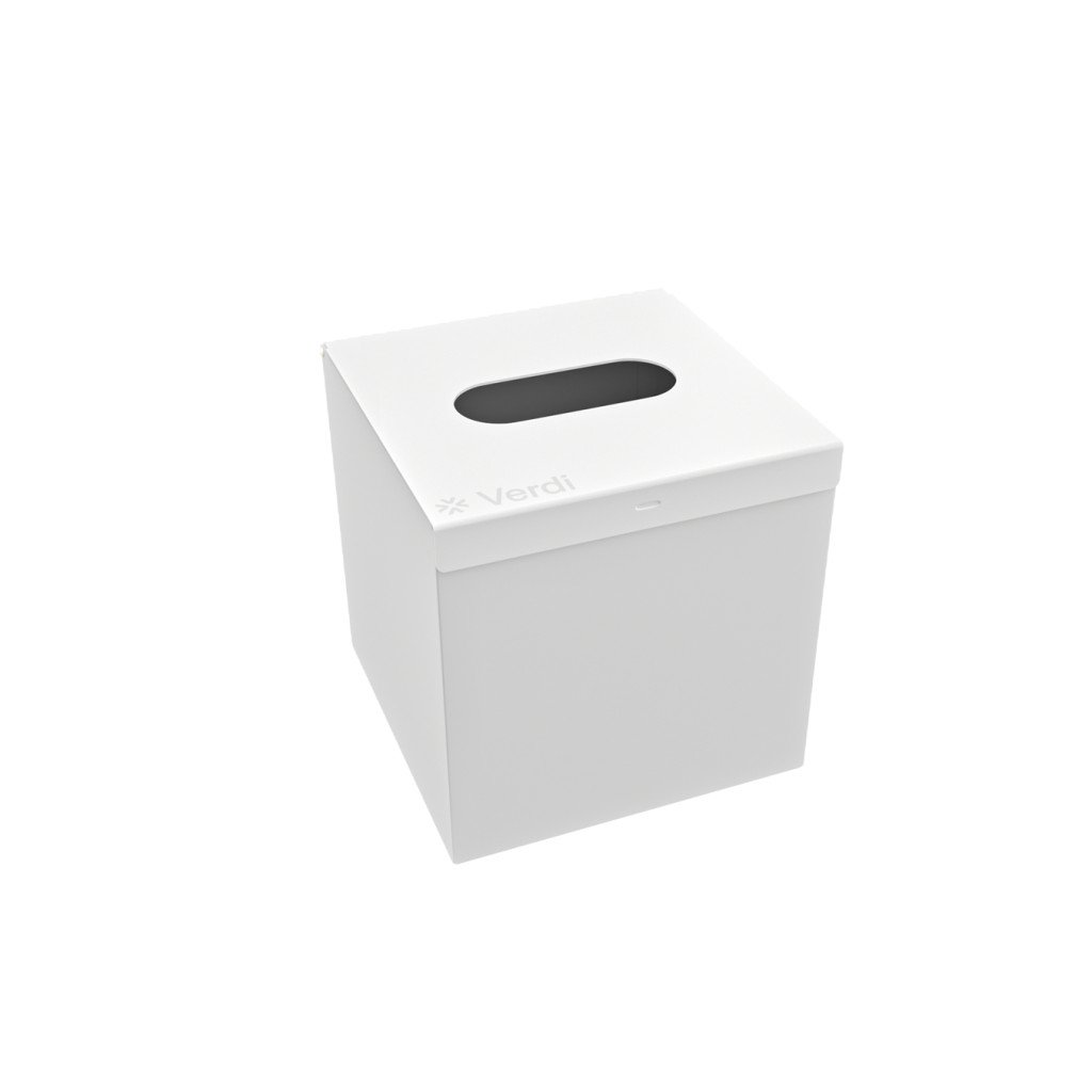 Tissue_box_M_white_mat-1024x1024 504.18.01 ΤΕΤΡΑΓΩΝΗ ΘΗΚΗ ΓΙΑ ΧΑΡΤΟΜΑΝΤΙΛΑ 132x135x132 White Mat - Image 1