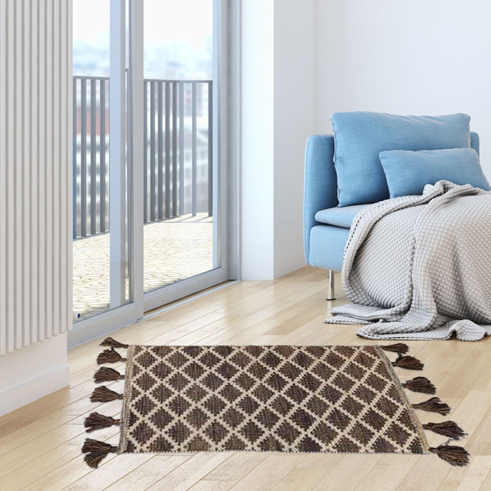 boho-kafe01 ΧΑΛΙ ΒΑΜΒΑΚΕΡΟ SL8903 50X80 ΚΑΦΕ - Image 1