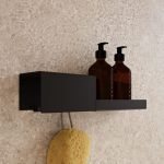 723.03.05 Άγκιστρο Διπλό Με Ράφι Strantza – Black Mat 400x93x93 by Verdi - Image 3