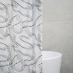 ΚΟΥΡΤΙΝΑ ΜΠΑΝΙΟΥ BLACK ART 180X180