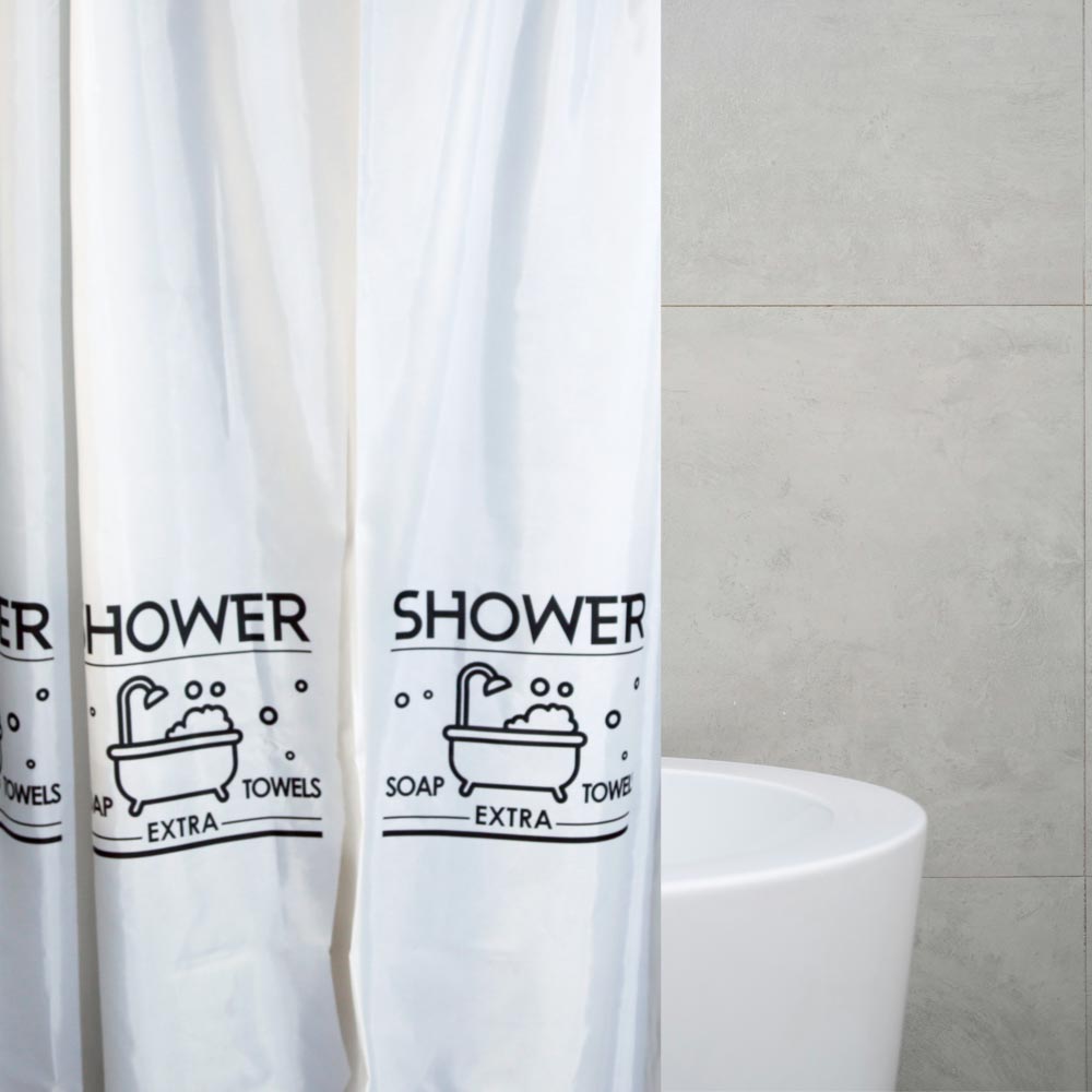 kourtina-mpaniou-white-shower-hookless-240-200-9117 ΚΟΥΡΤΙΝΑ ΜΠΑΝΙΟΥ WHITE SHOWER 240(Μ)X200(Υ) - Image 1