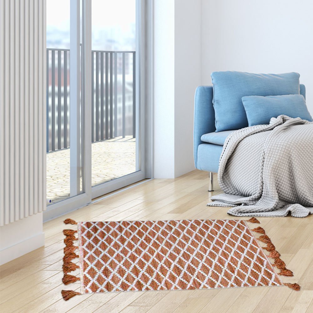 xali-vamvakero-sl8903-chocolati-1 ΧΑΛΙ ΒΑΜΒΑΚΕΡΟ SL8903 65X130 ΣΟΚΟΛΑΤΙ - Image 1