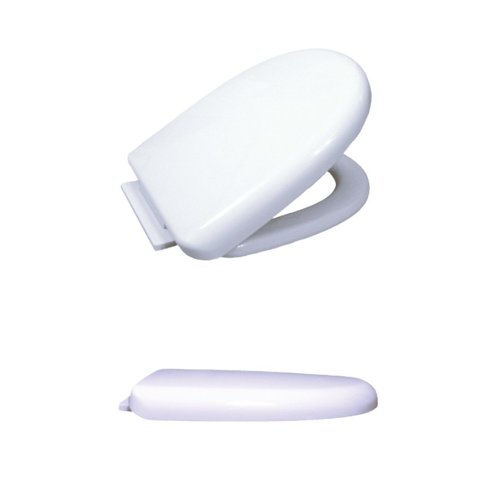 001 alpina Καπάκι Τουαλέτας Βακελίτη ALPINA με Απλά Στηρίγματα (Universal) Soft Close, Thermoplast σε Λευκό - 1906 by ΕΒΙΟΠ - Image 1