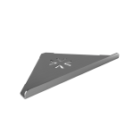 723.10.40 Σπογγοθήκη Γωνιακή Πρόσοψης 20mm Strantza - Gun Metal Mat 283x217x42 by Verdi