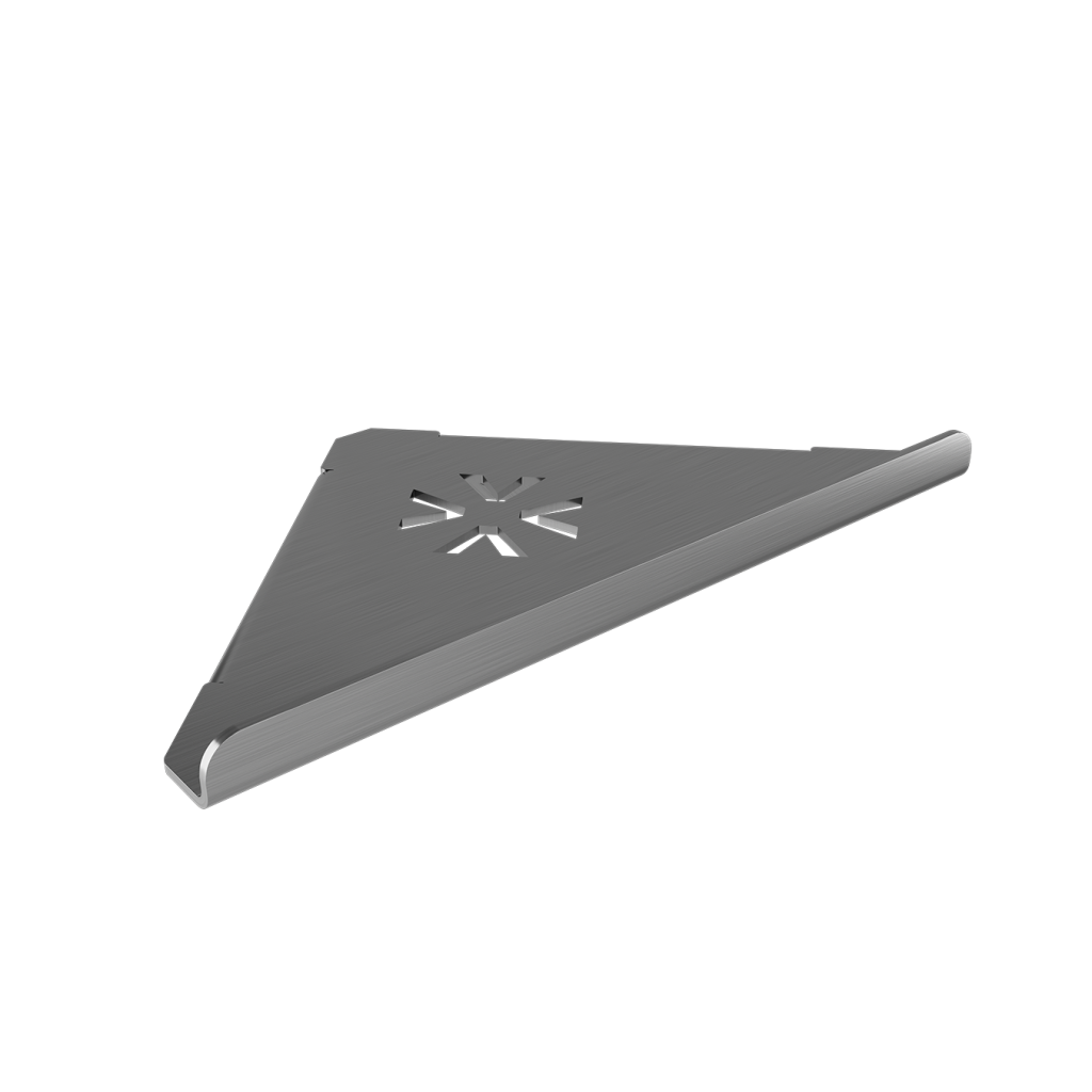 01_corner_shelf_small_ledge_Gun-Metal-Brushed-1024x1024 723.10.40 Σπογγοθήκη Γωνιακή Πρόσοψης 20mm Strantza - Gun Metal Mat 283x217x42 by Verdi - Image 1