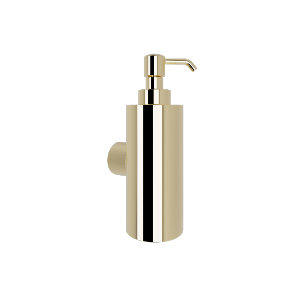 03_lamda_soap_dispenser_solid_lightgold_GL-1024x1024 301.10.52 Μεταλλικό Dispenser Lamda - Light Gold Gloss 60x75x190 - 220ml by Verdi - Image 1