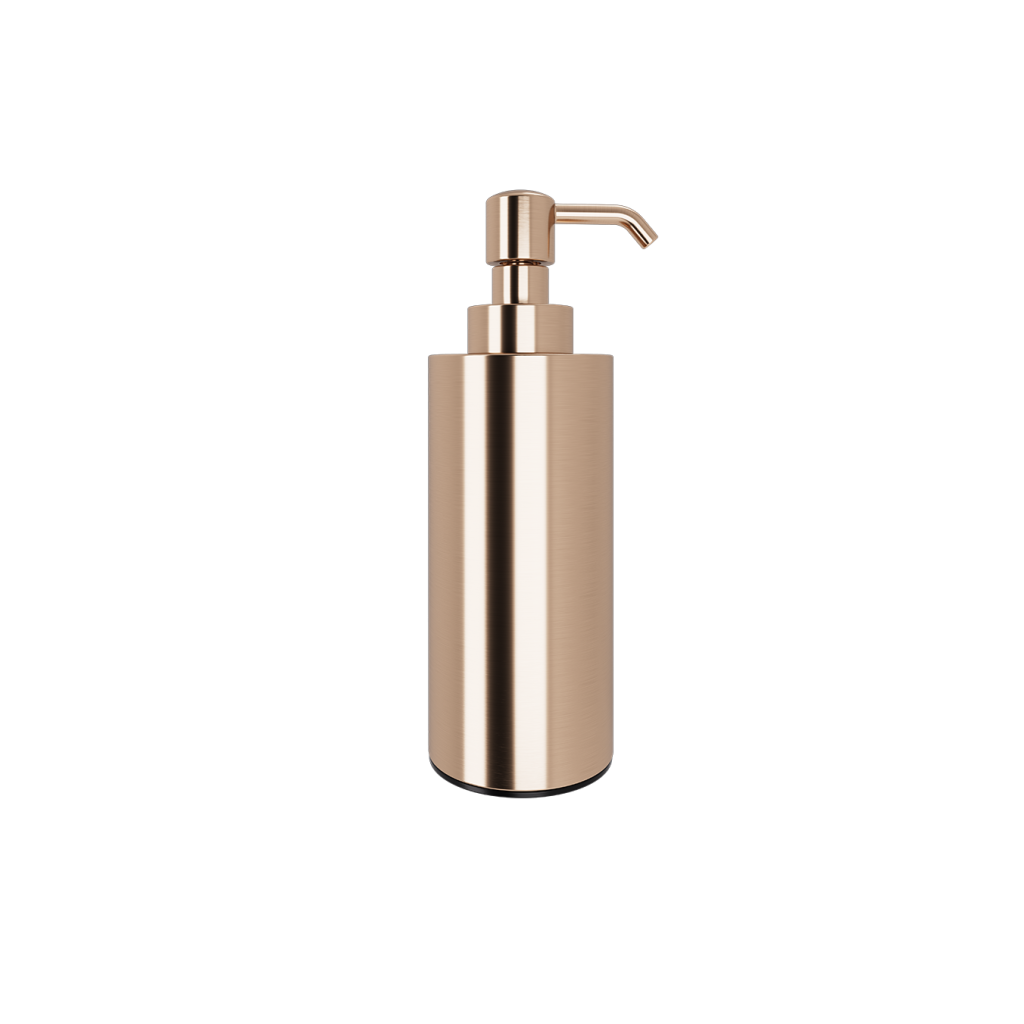 06_lamda_soap_dispenser_solid_table_rosegold_BR-1024x1024 301.20.41 Μεταλλικό Dispenser Πάγκου Lamda - Rose Gold Mat 60x60x190 - 220ml by Verdi - Image 1
