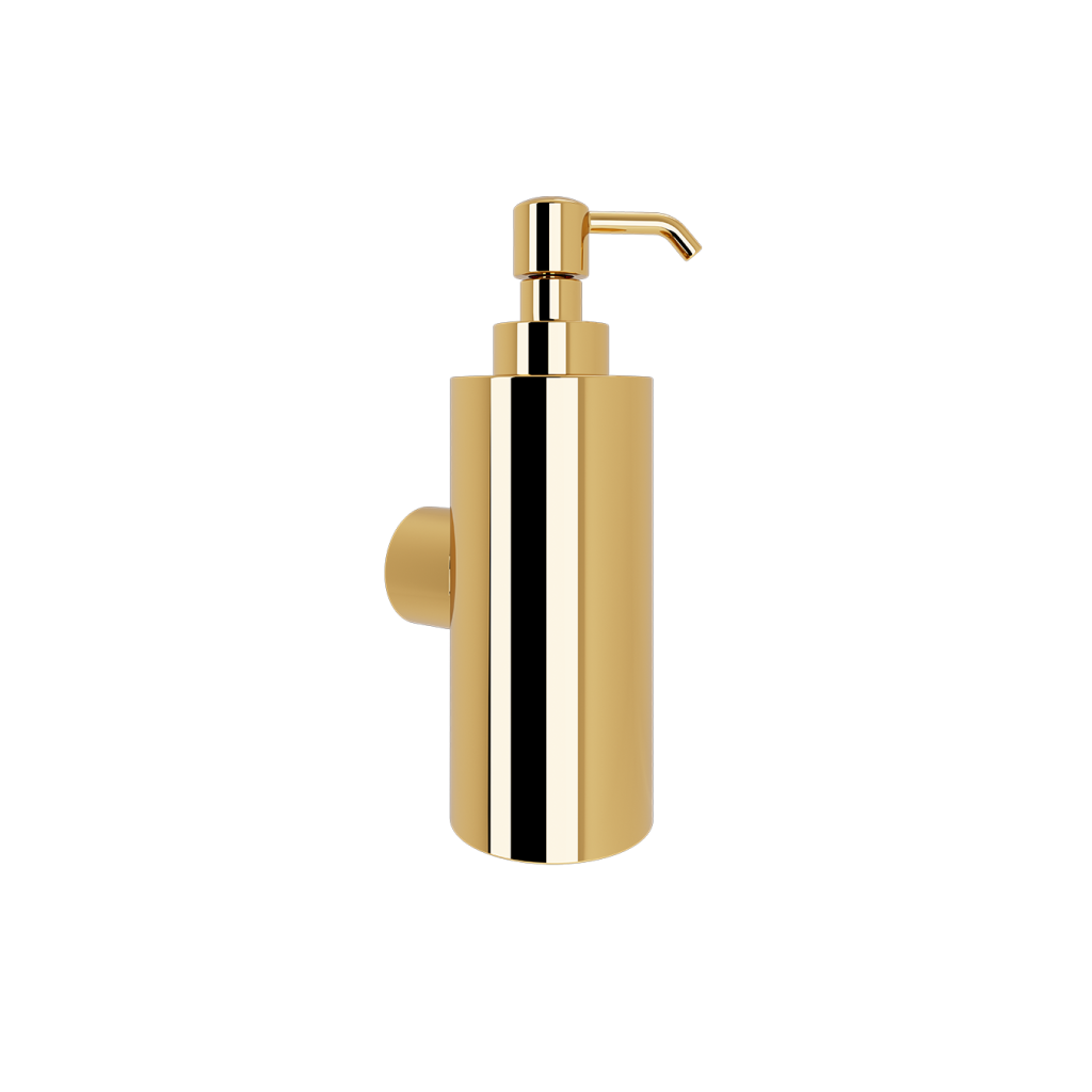 07_lamda_soap_dispenser_solid_warmgold_GL-1024x1024 301.10.53 Μεταλλικό Dispenser Lamda - Warm Gold Gloss 60x75x190 - 220ml by Verdi - Image 1