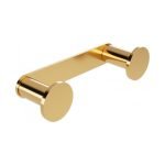 302.22.43 Διπλό Άγκιστρο Omicron - Warm Gold Brushed 110x35x28 by Verdi