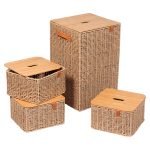 Σετ 4 τεμάχια απλύτων bamboo 53x33x33 cm Eurocasa