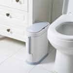 Αδιάβροχος Κάδος Πλαστικός SLIM LINE 8L Λευκό με Σένσορα & ενσωματωμένο Πιγκάλ - Image 2