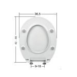 Καπάκι Τουαλέτας Βακελίτη GARAN (Slim) Soft Close, Duroplast σε Λευκό - 2609 by ΕΒΙΟΠ - Image 2