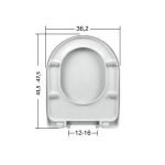 Καπάκι Τουαλέτας Βακελίτη OLYMPOS D.SHAPE (Απλό Κλείσιμο) σε Λευκό - 2603 by ΕΒΙΟΠ - Image 2