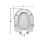 Καπάκι Τουαλέτας Βακελίτη VENUS Duroplast, Soft Close (Αργό Κλείσιμο) σε Λευκό - 2502 by ΕΒΙΟΠ - Image 2