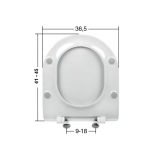 Καπάκι Τουαλέτας Βακελίτη VERMON (Slim) Soft Close σε Λευκό - 2601 by ΕΒΙΟΠ - Image 2