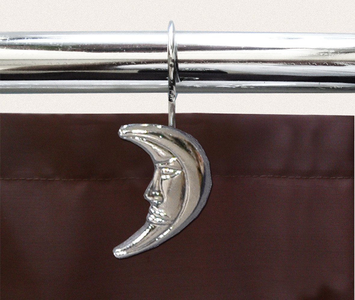 1359 ΚΡΙΚΟΙ ΚΟΥΡΤΙΝΑΣ ΜΠΑΝΙΟΥ MOON CHROME - Image 1