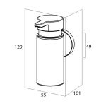 Tiger Noon Δοχείο Κρεμοσάπουνου Επιτοίχιο 135 ml Chrome 1320930346 - Image 4