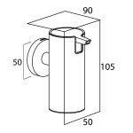 Tiger Boston Δοχείο Κρεμοσάπουνου Επιτοίχιο 75 ml Polished stainless steel 305930346 - Image 7