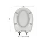 Καπάκι Τουαλέτας Βακελίτη ATHINA με Απλά Στηρίγματα Soft Close, Duroplast σε Λευκό - 2301 by ΕΒΙΟΠ - Image 2