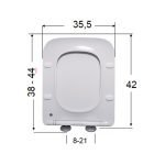 Καπάκι Τουαλέτας Βακελίτη DELTA - Soft Close - Duroplast σε Λευκό - 052 by ΕΒΙΟΠ - Image 2