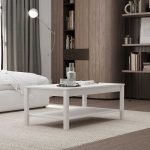 Τραπεζάκι σαλονιού Rustic Megapap χρώμα λευκό 103x60x40εκ.