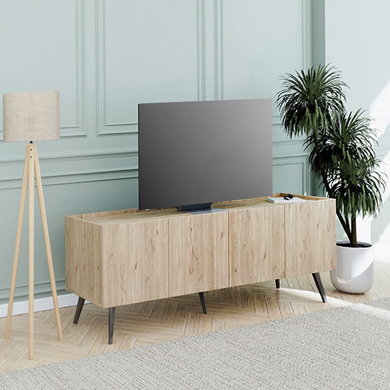 GP009-02721-1 Έπιπλο τηλεόρασης Luna Megapap χρώμα florida oak 180x41x62εκ. - Image 1