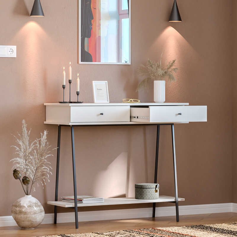 GP009-02811-1 Κονσόλα Elite Megapap χρώμα λευκό του πάγου 100x40x88εκ. - Image 1