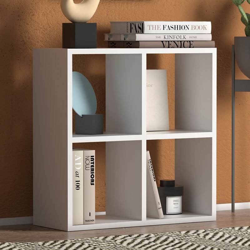 GP022-00051-1 Βιβλιοθήκη Cube Megapap από μελαμίνη χρώμα λευκό 60x23x60εκ. - Image 1