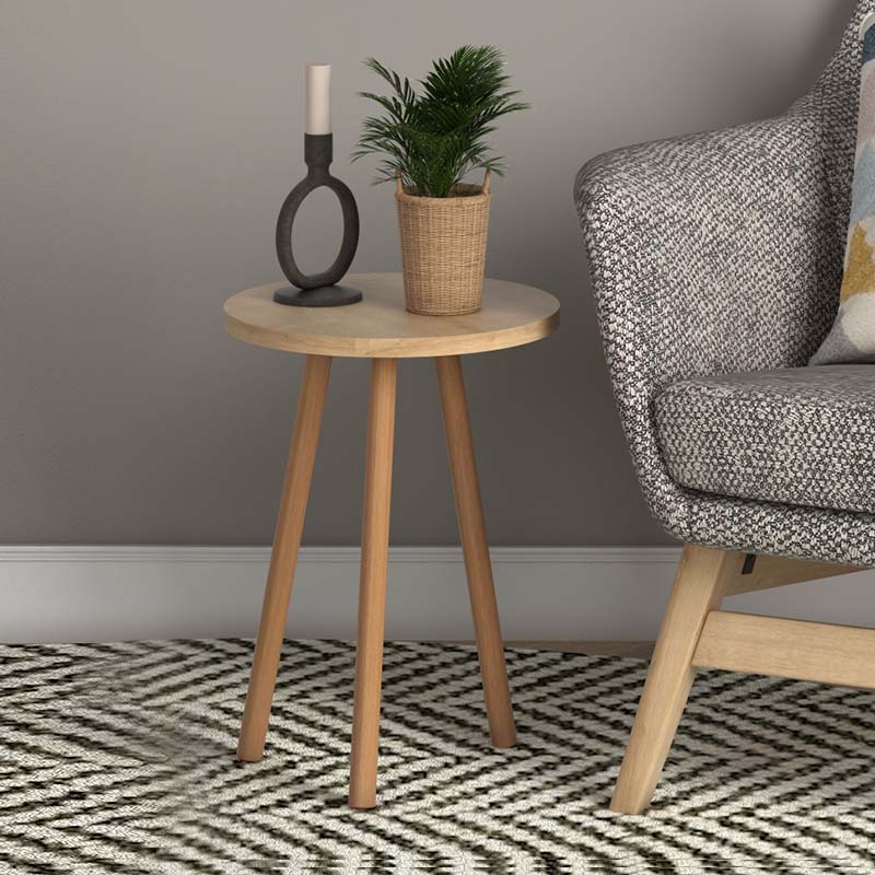 GP022-00266-1 Βοηθητικό τραπεζάκι Roma Megapap από μελαμίνη χρώμα pine oak 33,5x33,5x46εκ. - Image 1