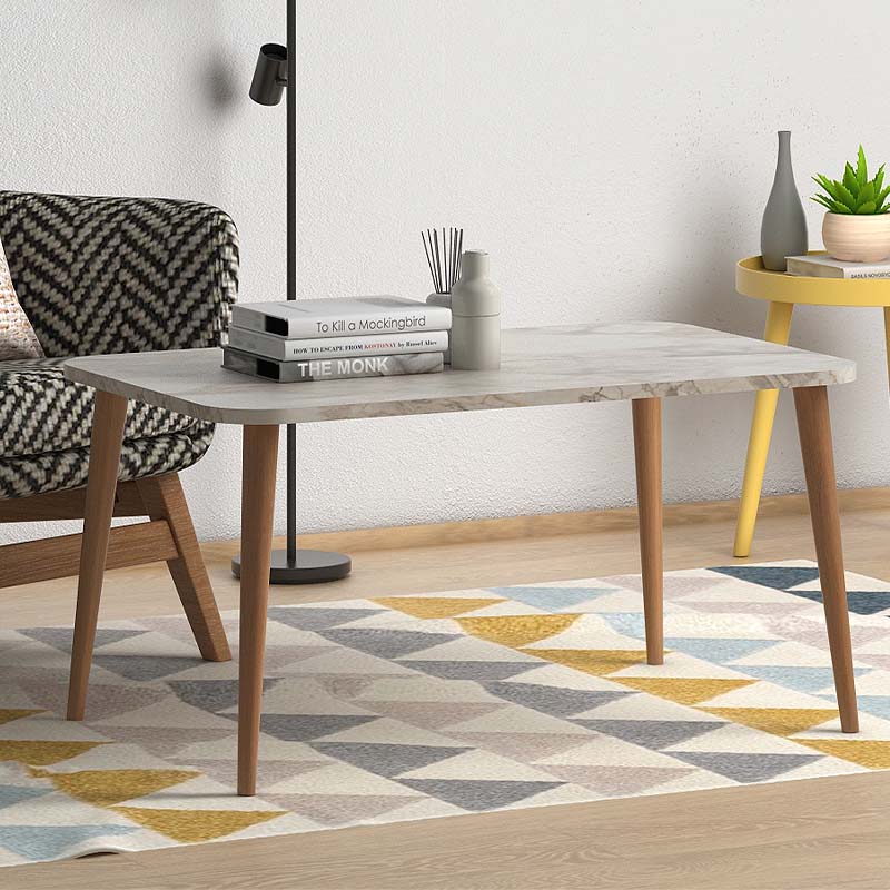 GP022-00315-1 Τραπεζάκι σαλονιού Soul Megapap από μελαμίνη χρώμα μπεζ εφέ μαρμάρου 90x55x41εκ. - Image 1