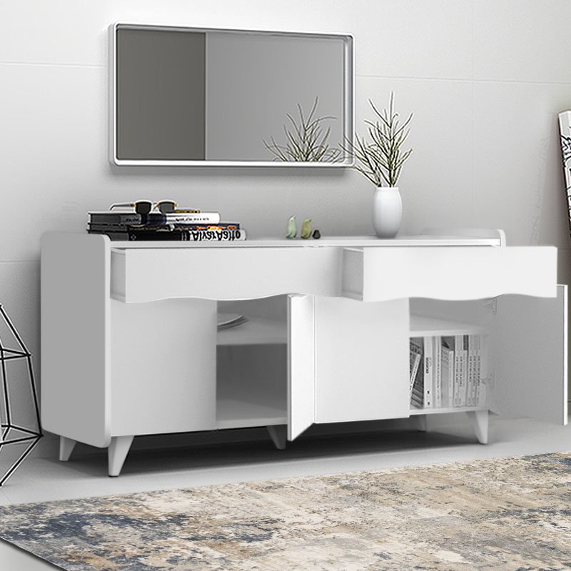 GP028-00501-1 Μπουφές Sila Megapap χρώμα λευκό 140x45x72εκ. - Image 1