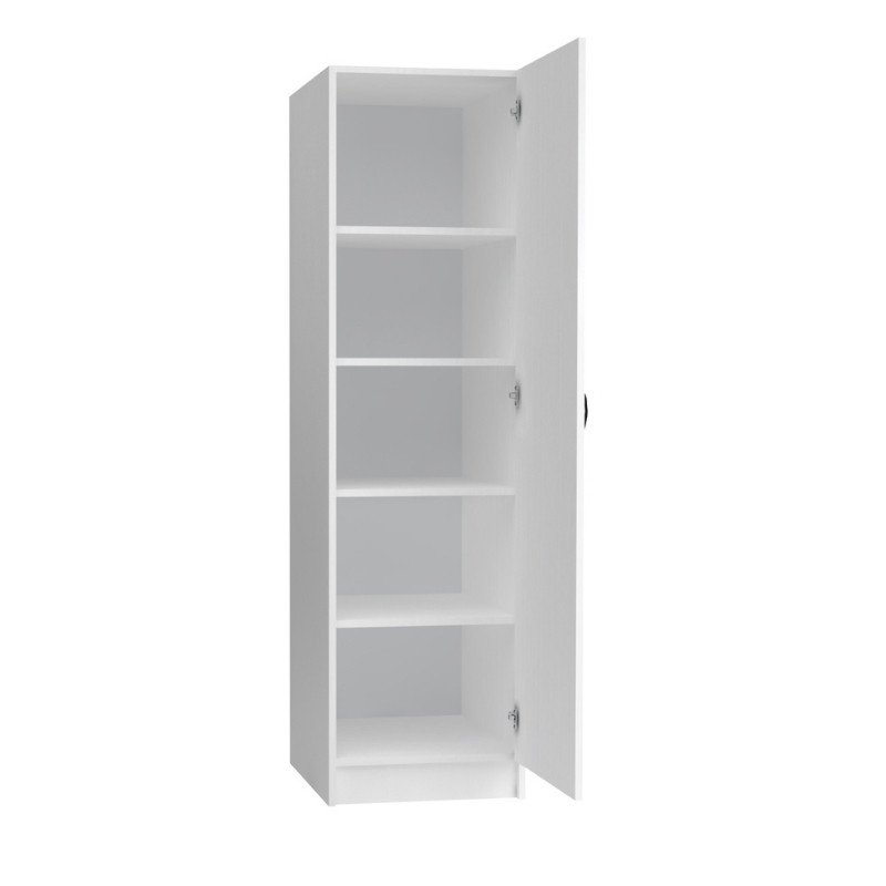 GP028-01241-1 Ντουλάπα ρούχων Victoria Megapap μονόφυλλη χρώμα λευκό 50x60x181εκ. - Image 1