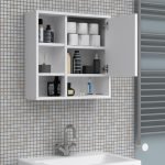 Καθρέπτης μπάνιου Demo Μegapap χρώμα λευκό 60x17,5x60εκ.