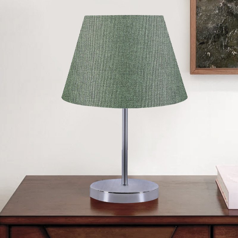 GP029-00211-1 Φωτιστικό επιτραπέζιο Jules Megapap ύφασμα Pvc χρώμα κυπαρισσί/ασημί 22x17x37εκ. - Image 1