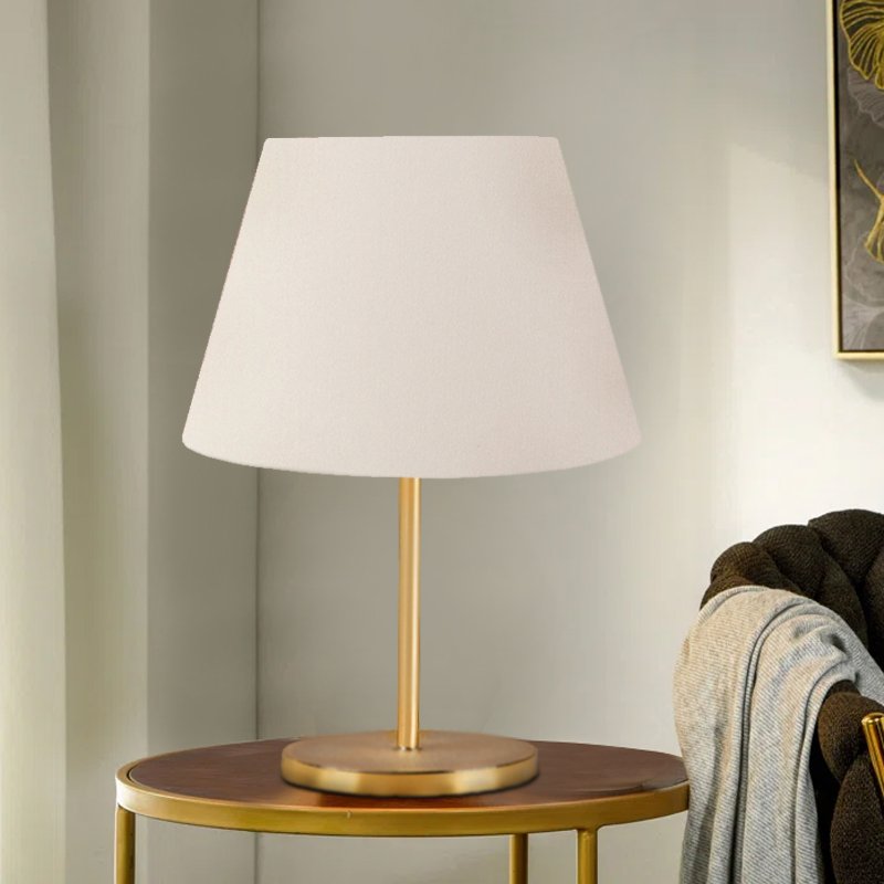 GP029-00221-1 Φωτιστικό επιτραπέζιο Rosenthal Megapap ύφασμα Pvc χρώμα κρεμ/χρυσό 22x17x37εκ. - Image 1