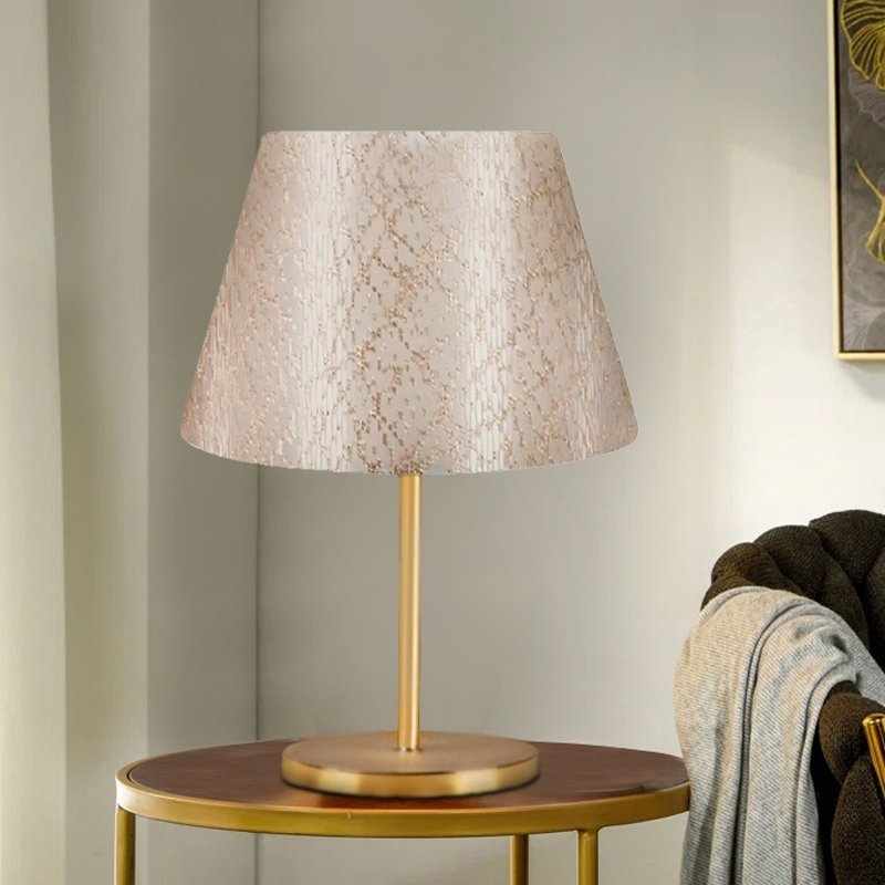 GP029-00224-1 Φωτιστικό επιτραπέζιο Rosenthal Megapap ύφασμα Pvc χρώμα χρυσό 22x17x37εκ. - Image 1