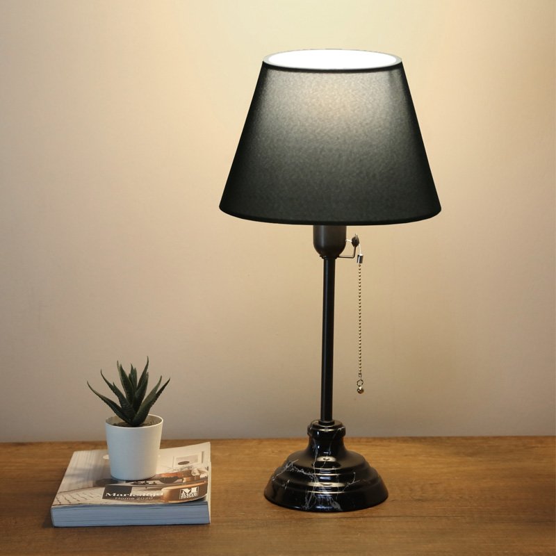 GP029-00971-1 Φωτιστικό επιτραπέζιο Vienna Megapap E27 υφασμάτινο - μεταλλικό χρώμα μαύρο Φ22x45εκ. - Image 1