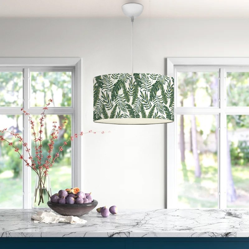 GP029-01051-1 Φωτιστικό οροφής Alamea Megapap E27 υφασμάτινο μονόφωτο πολύχρωμο Φ38x70εκ. - Image 1