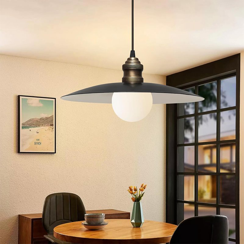 GP029-01301-1 Φωτιστικό οροφής Amara Megapap E27 μεταλλικό μονόφωτο χρώμα μαύρο Ø38x100εκ. - Image 1