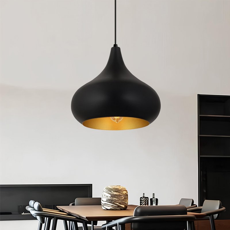 GP029-01341-1 Φωτιστικό οροφής Meril Megapap E27 μεταλλικό μονόφωτο χρώμα μαύρο Ø33x100εκ. - Image 1