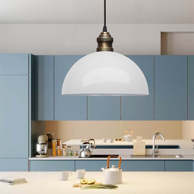 GP029-01361-1 Φωτιστικό οροφής Tomas Megapap E27 μεταλλικό μονόφωτο χρώμα λευκό Ø25x100εκ. - Image 1