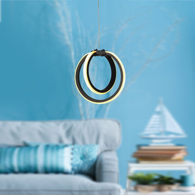 GP030-00541-1 Φωτιστικό οροφής Led Jupiter Megapap μεταλλικό μονόφωτο χρώμα μαύρο 19x16x60εκ. - Image 1