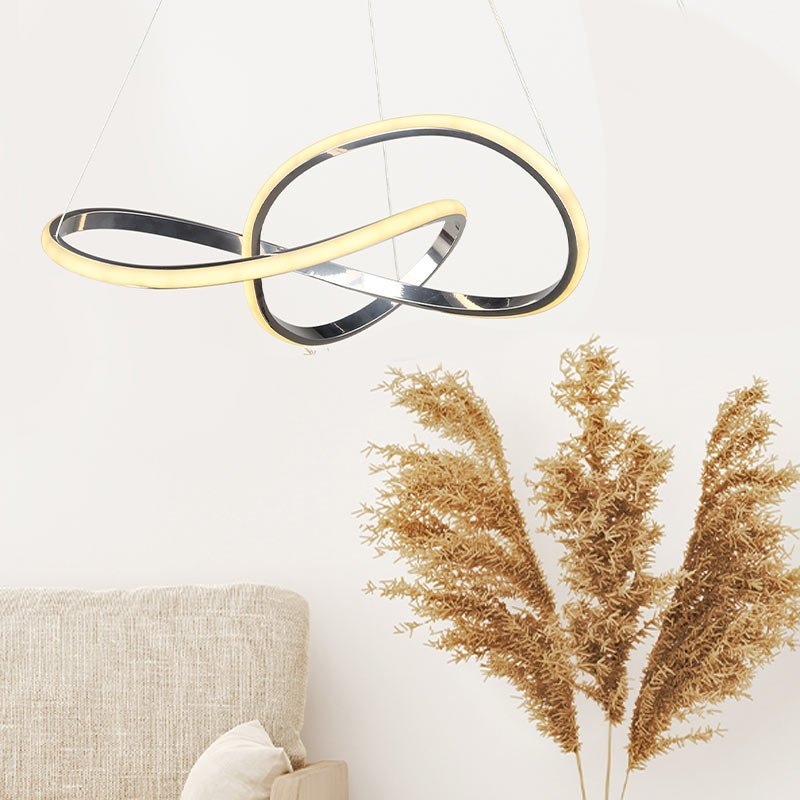 GP030-00702-1 Φωτιστικό οροφής Led Luciano Megapap μεταλλικό μονόφωτο χρώμα ασημί 47x40x60εκ. - Image 1