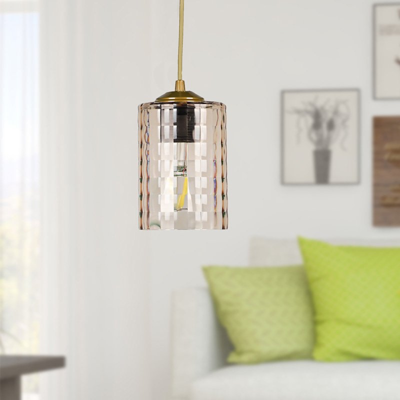 GP030-01082-1 Φωτιστικό οροφής Alberto Megapap E27 ακρυλικό μονόφωτο χρώμα χρυσό 10x10x60εκ. - Image 1