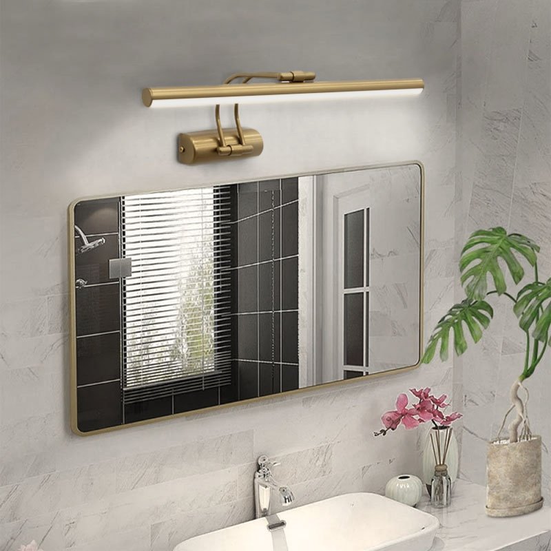 GP030-01393-1 Απλίκα καθρέπτη μπάνιου LED Strop Megapap μεταλλική χρώμα χρυσό 35εκ. - Image 1